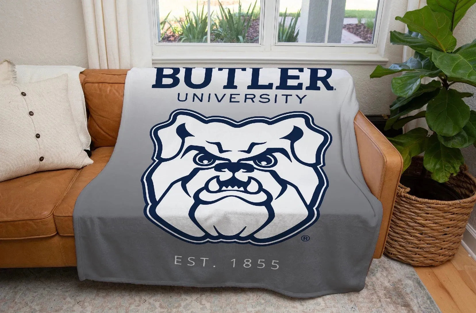 Butler University Blanket XL 60x80 Gray Gradient Throw Blankets