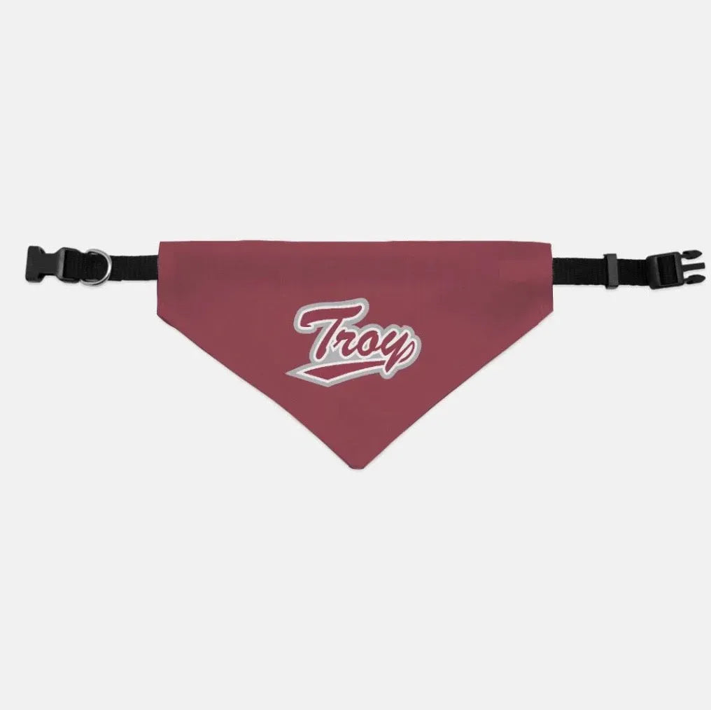 Troy Pet Bandana - Cardinal Script Small Pet Bandanas