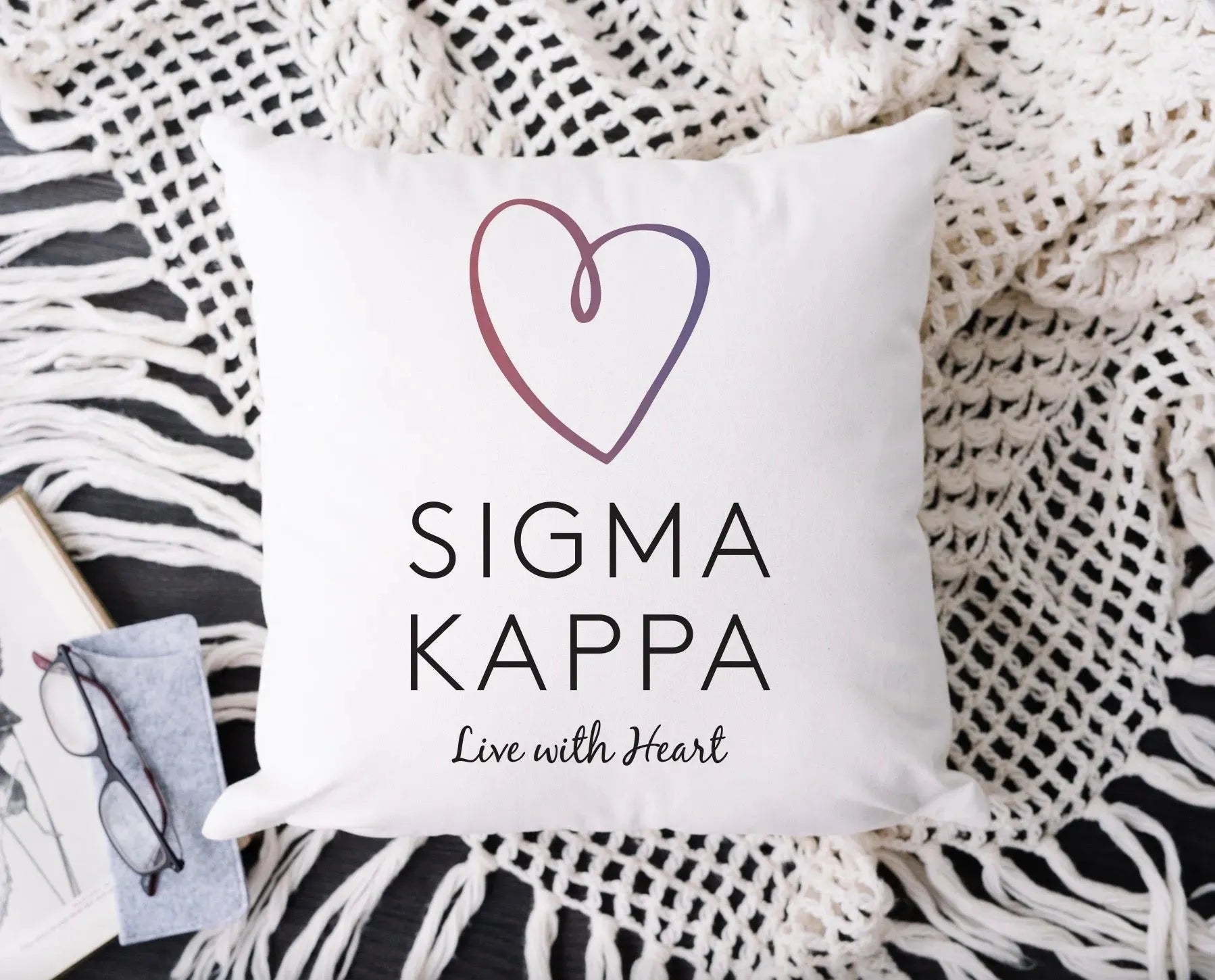 Sigma Kappa 18" Traditional Throw Pillow Cover Pillow Covers
