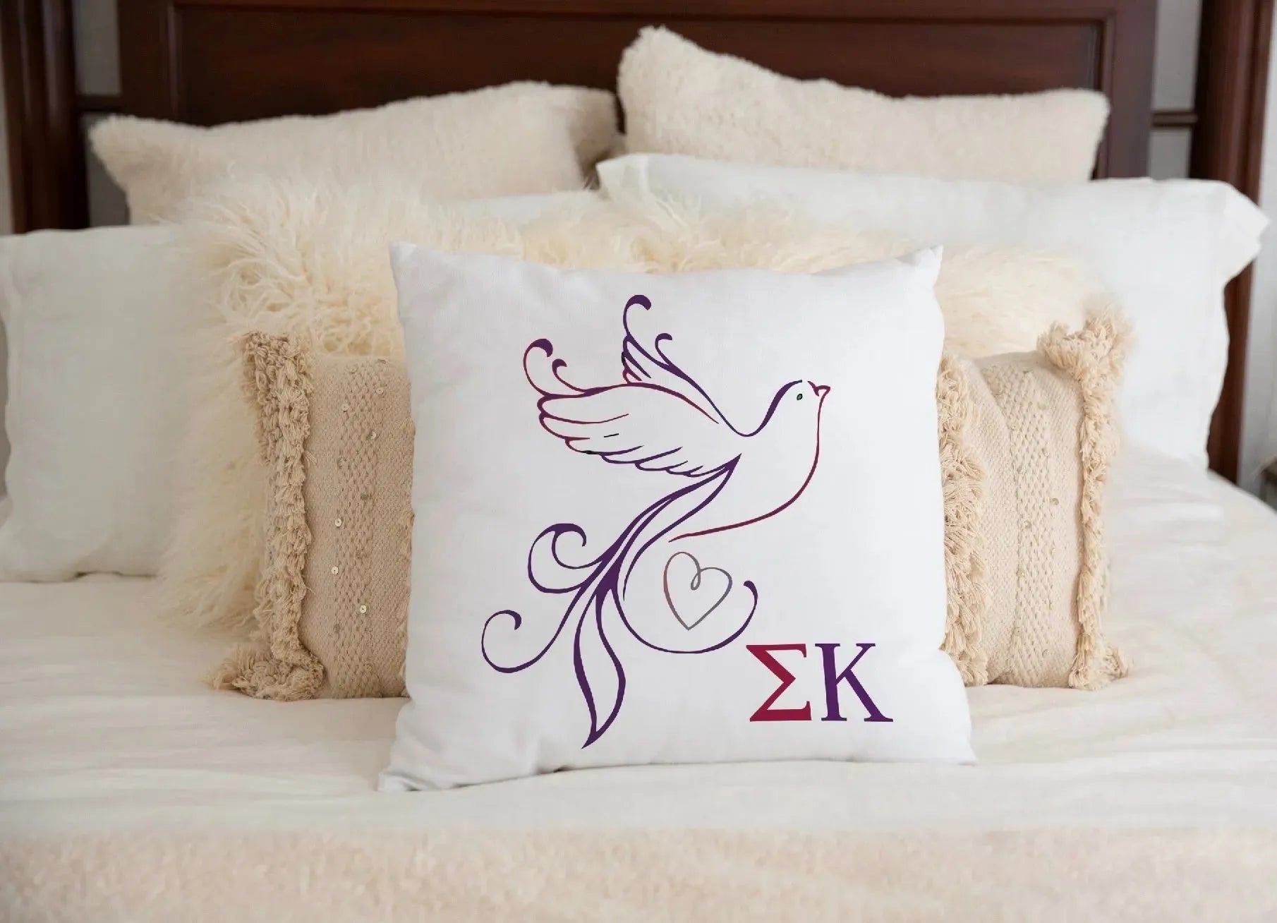 Sigma Kappa 18"Throw Pillow Cover - Dove Pillow Covers