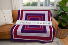 Sigma Kappa Sherpa Blanket - Layered - 60"x80" | Official Gift Shop | Custom Merchandise | Festive Fit Home