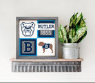 Butler University Wood Framed Sign 12x12 - Color Block | Gifts & Decor