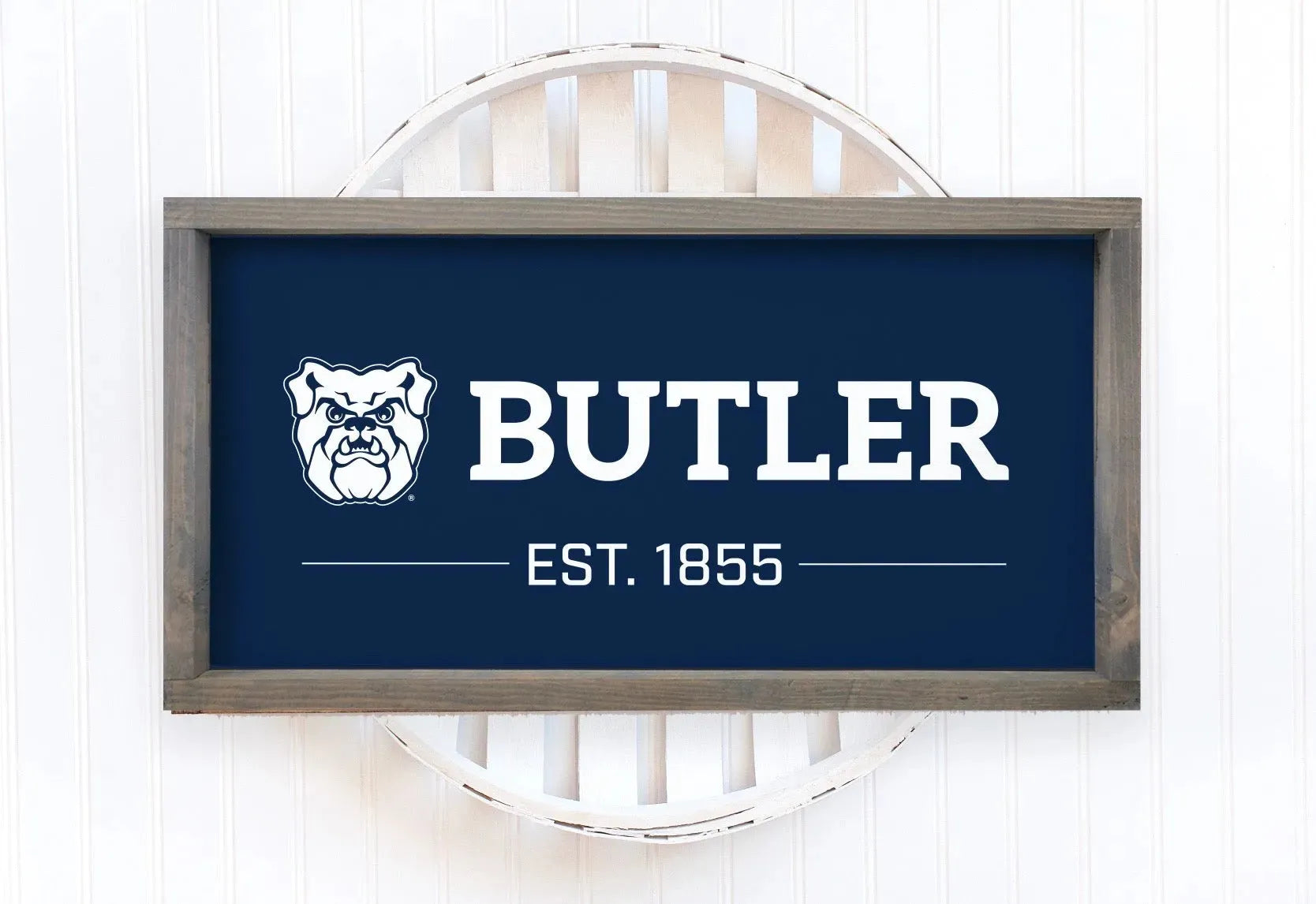 Butler University Wood Framed Sign 12x24 Wall Art & Signs