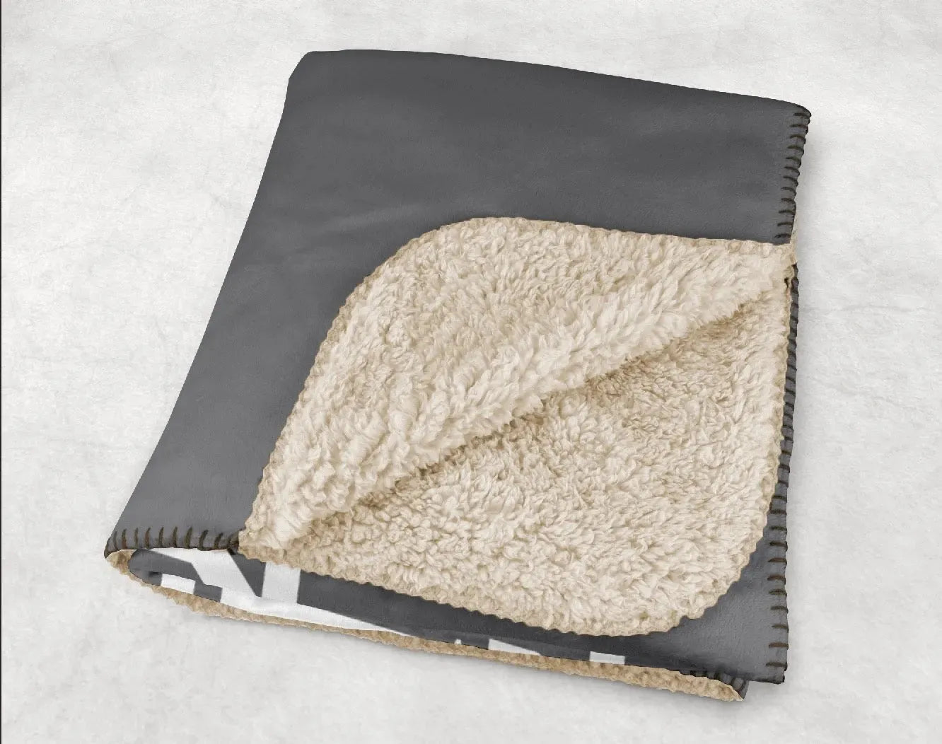 HPU XL 60x80 Sherpa Throw Blanket - Color Block Throw Blankets