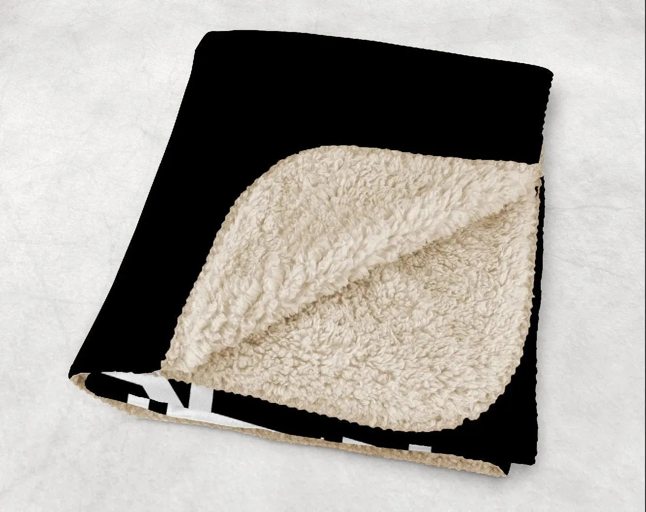 UNCW XL 60x80 Sherpa Throw Blanket - Black Throw Blankets