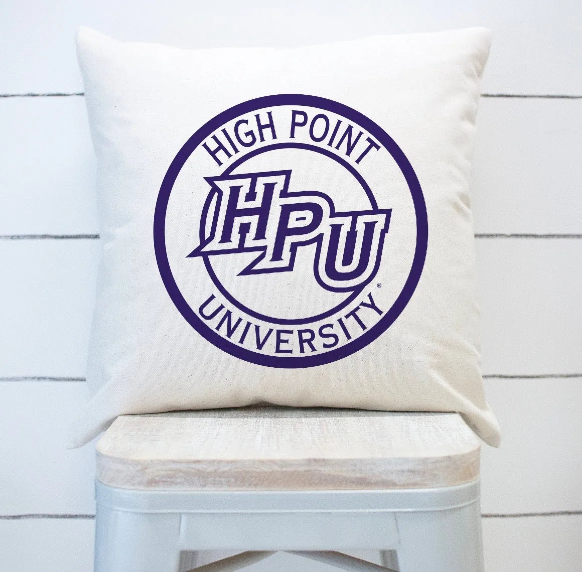 HPU Seal Throw Pillow Cover 18" | High Point University Gifts & Decor