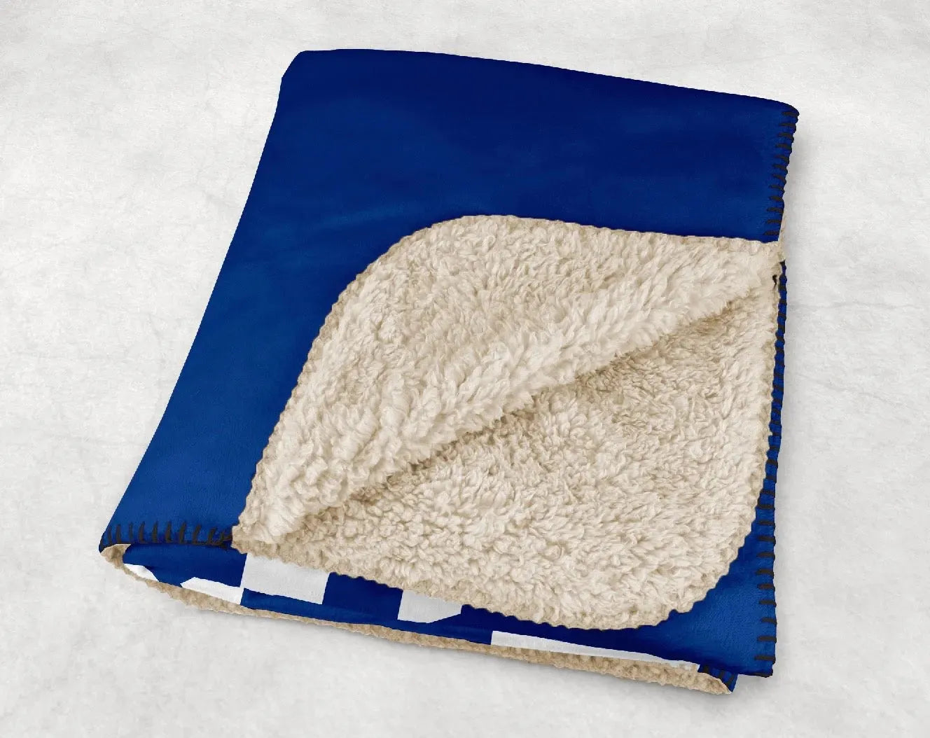 GSU XL 60x80 Blue Sherpa Throw Blanket Throw Blankets