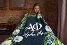 Alpha Phi XL 60x80 Sherpa Blanket - Lily Frame | APhi Gifts & Decor