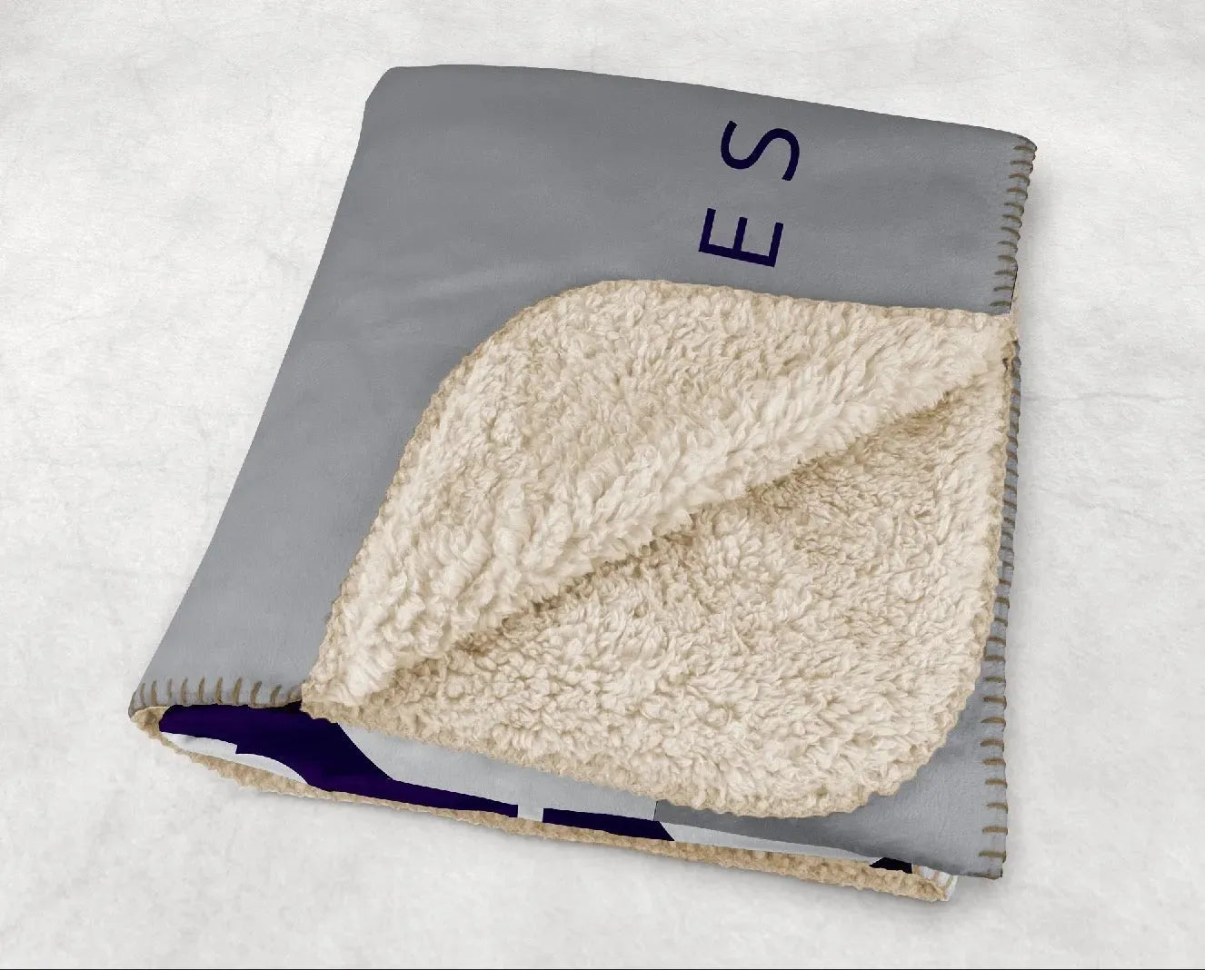 Kansas State University XL 60x80 Sherpa Blanket - Color Block Throw Blankets