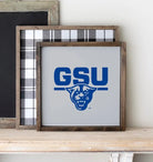 GSU 12x12 Wood Framed Sign - Gray | Custom Panthers Gifts &  Decor | Campus Greek Fit