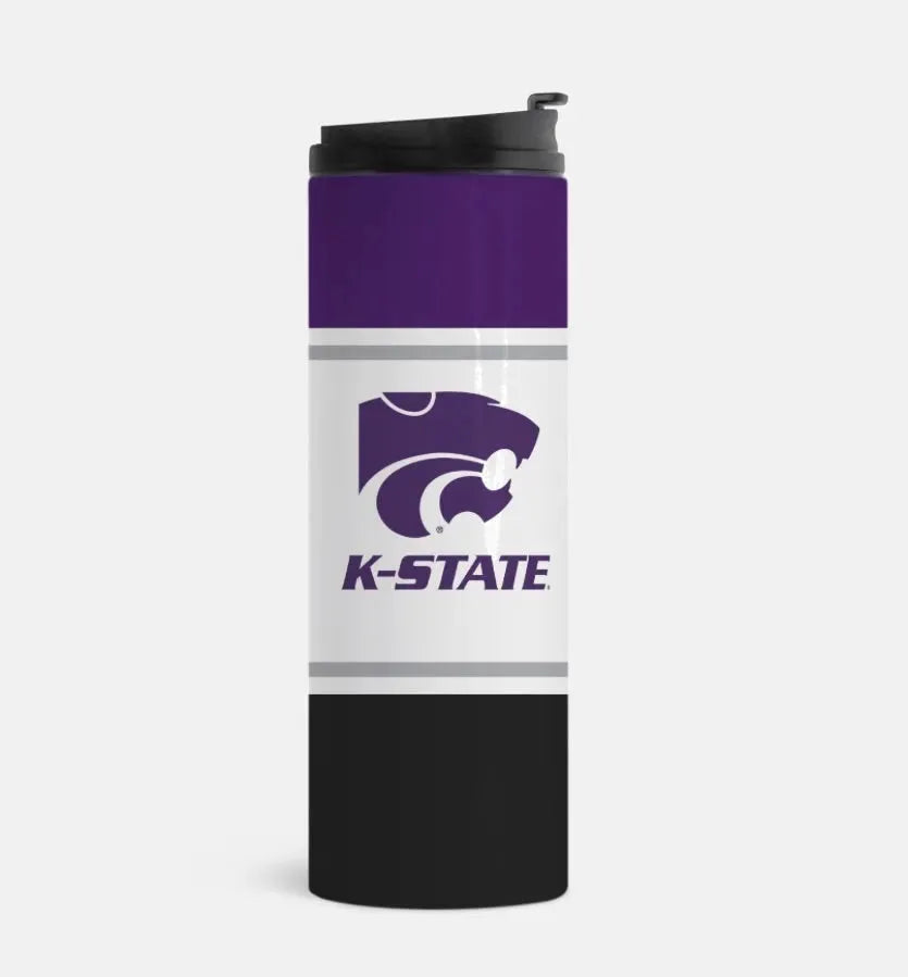 Kansas State University Striped Thermal Tumbler 16 oz. Drinkware