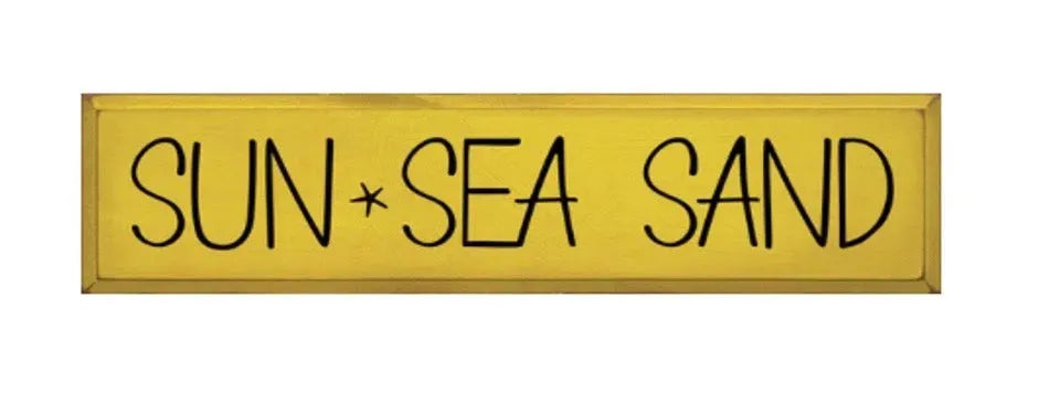 Sun. Sea. Sand. Wood Sign - 9"x36" Sunflower Wall Art & Signs
