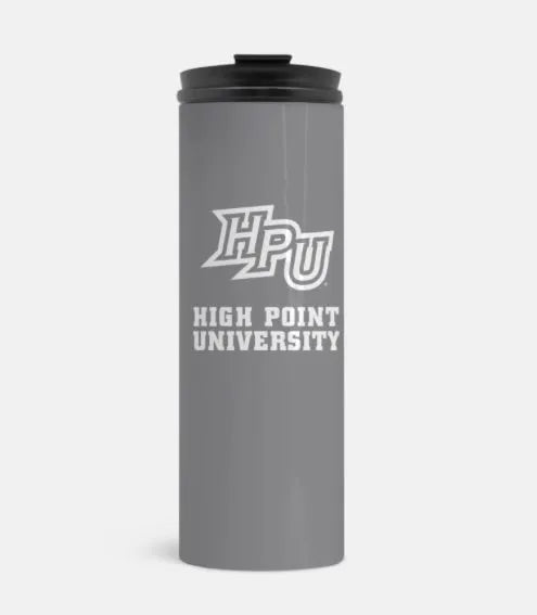 Gray High Point University Thermal Tumbler 16 oz. | Official HPU Gifts | Festive Fit Home