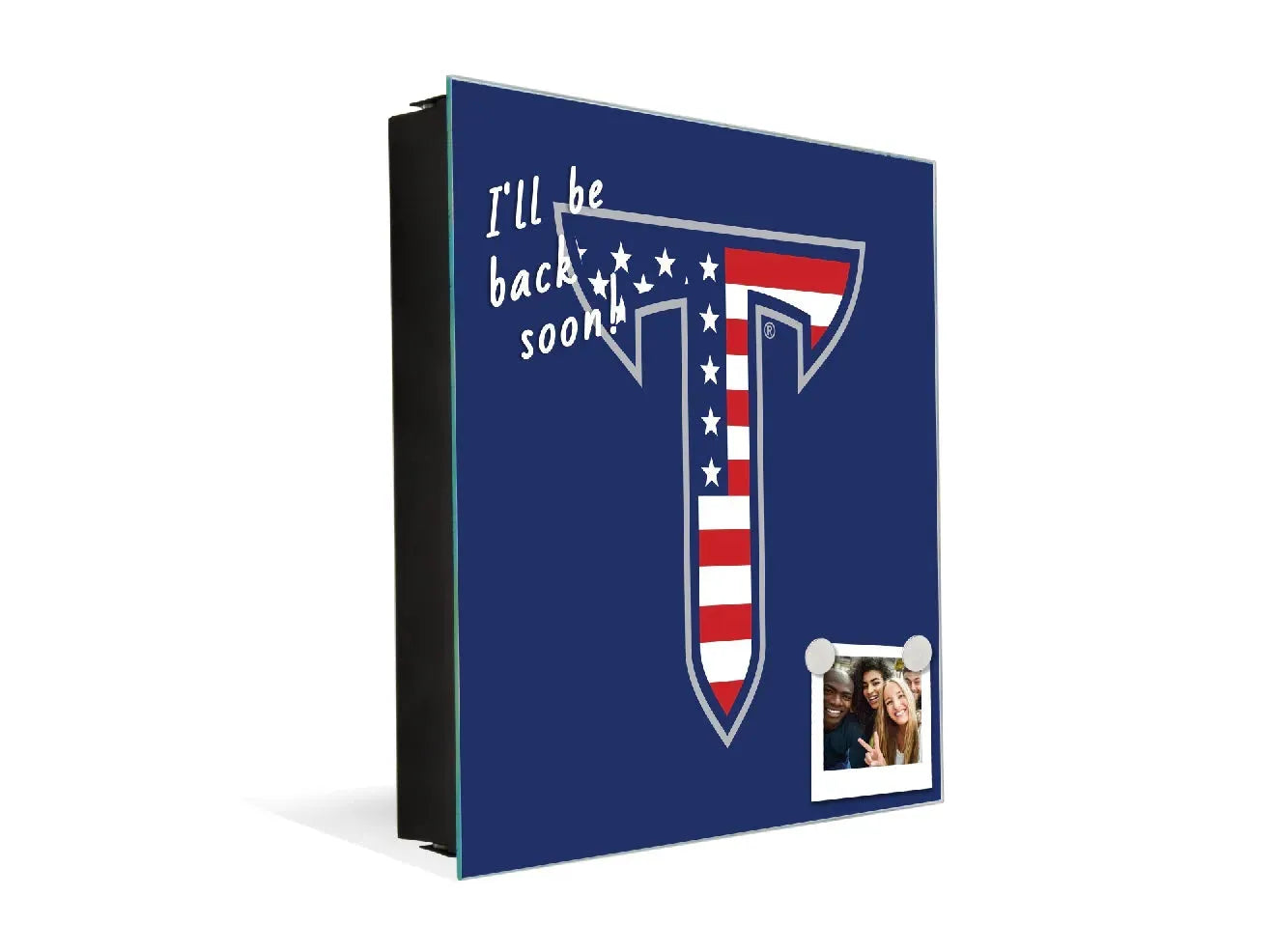 3-in-1 Troy University Magnetic Dry-Erase Key Box - American Flag T Key Box