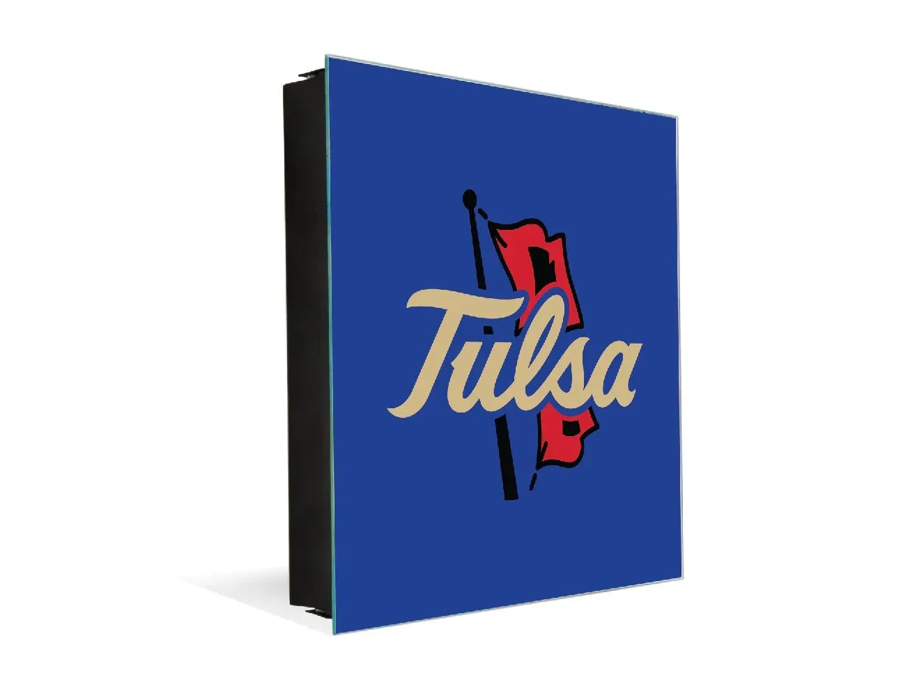 3-in-1 University of Tulsa Magnetic Dry-Erase Key Box Blue Key Box