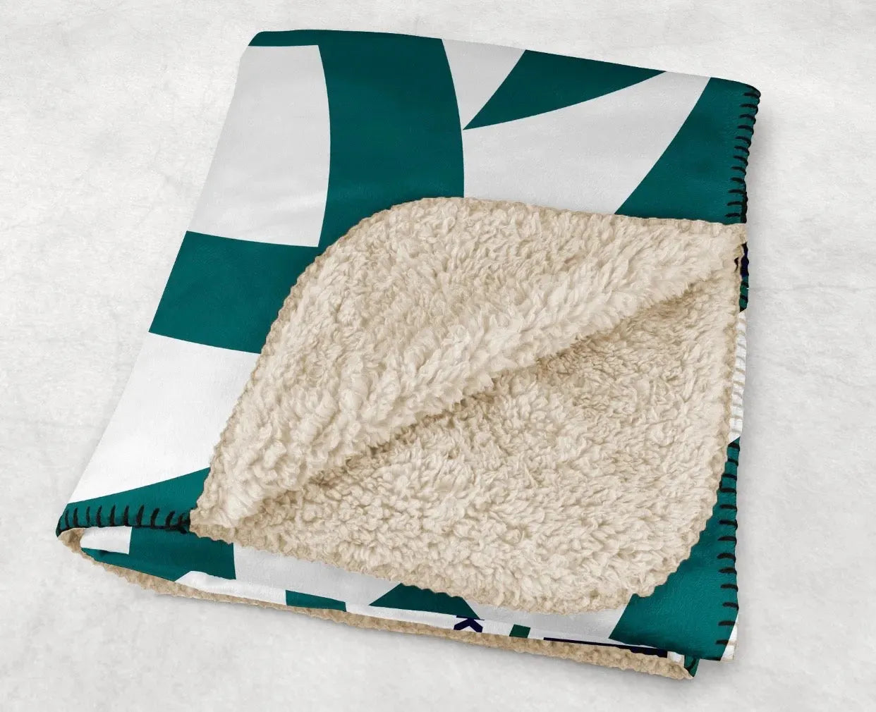 University of Wilmington North Carolina Blanket - Teal Tribal - 60" x 80" Throw Blankets