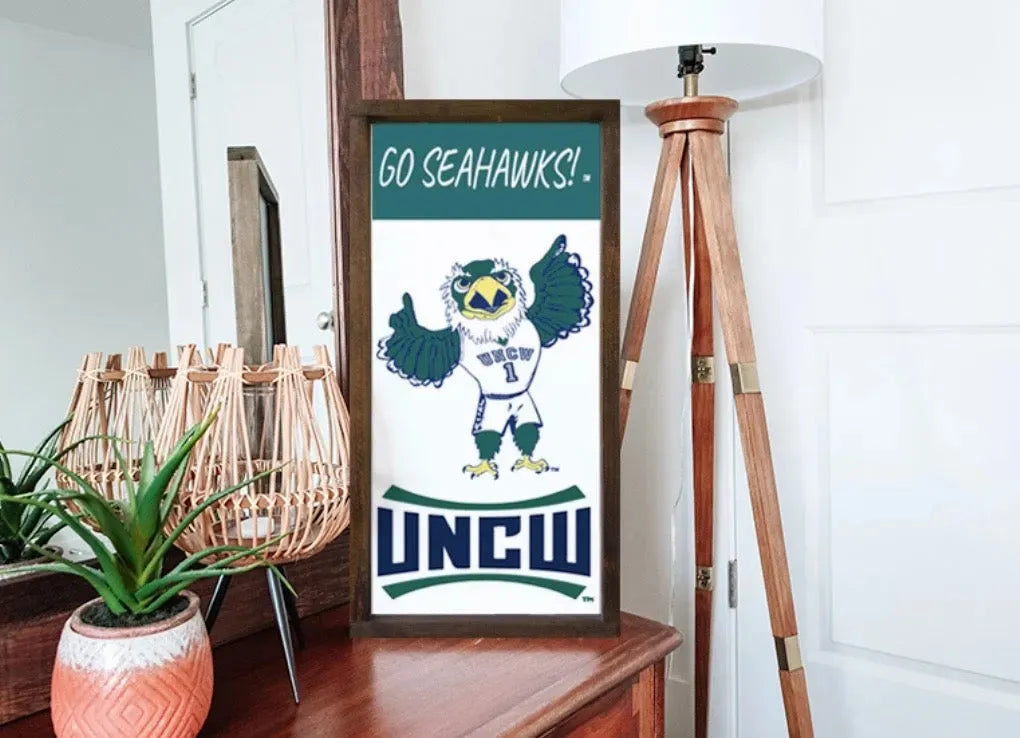 UNC Wilmington Sign - Go Seahawks - 12"x24" Wall Art & Signs