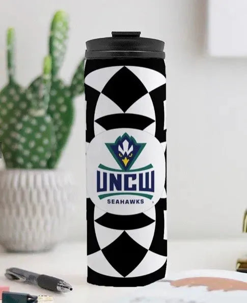 UNCW Thermal Tumbler Tribal Print - Black Drinkware