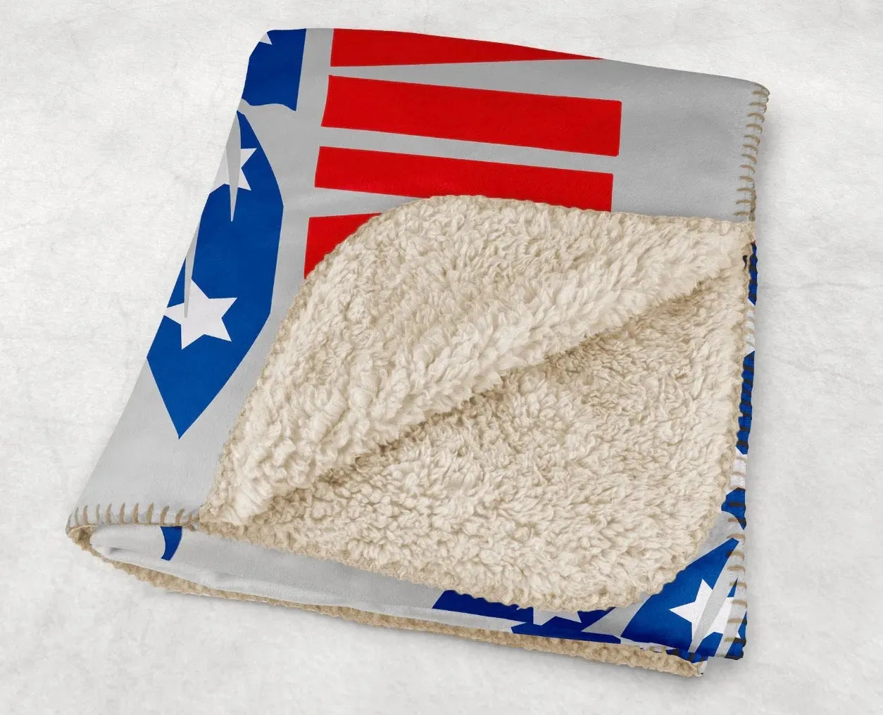 High Point University Sherpa Blanket Sunflower American Flag XL 60"x80" Throw Blankets