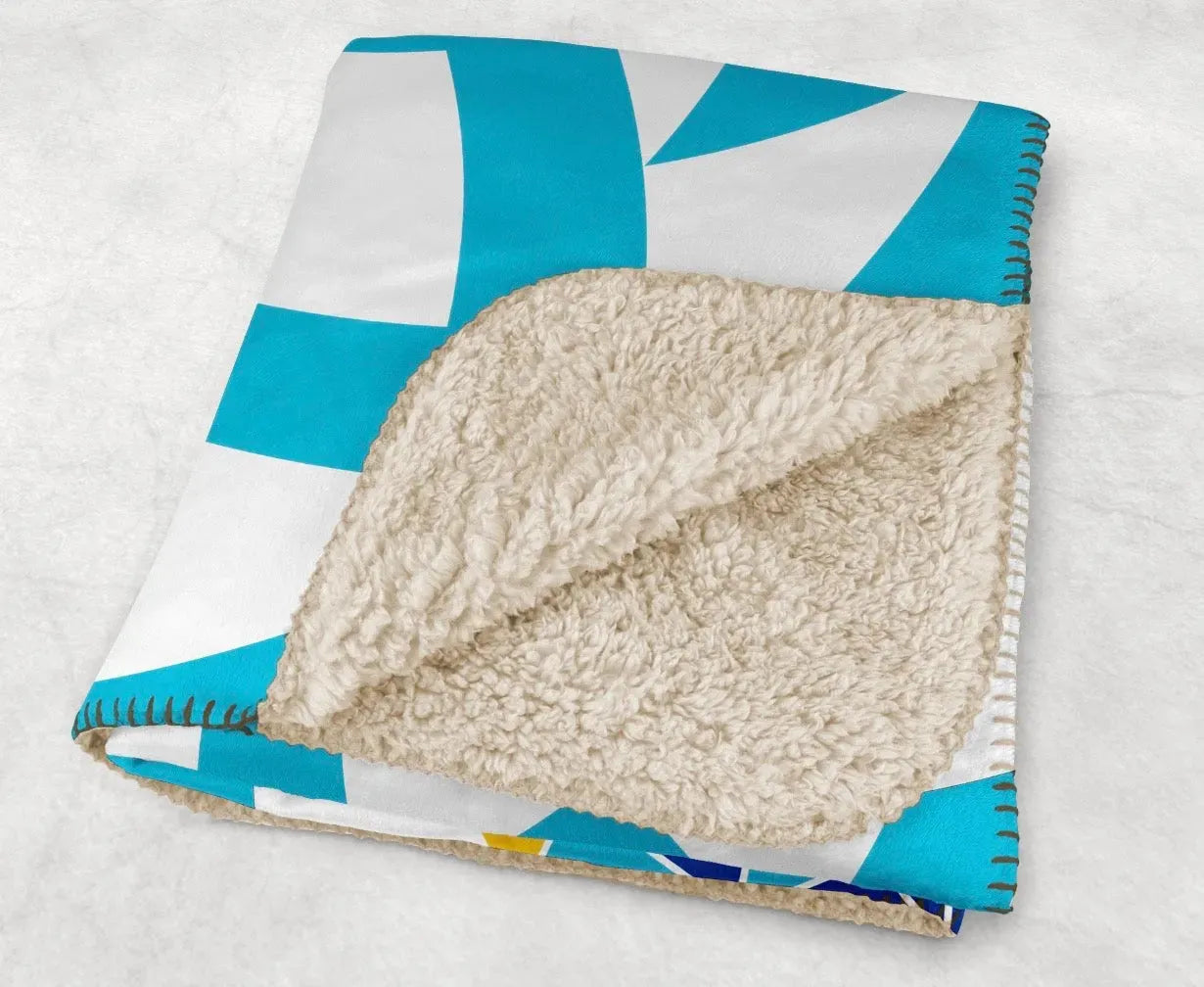 Tri Delta XL 60x80 Sherpa Blanket - Tribal Throw Blankets