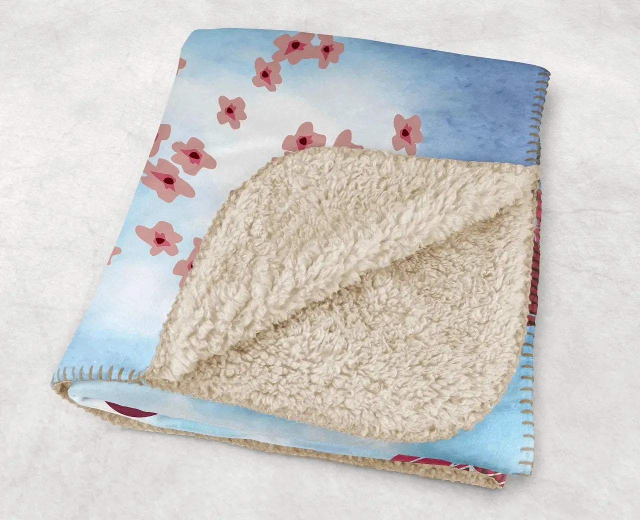 Pi Beta Phi XL 60x80 Sherpa Throw Blanket - Angel Throw Blankets