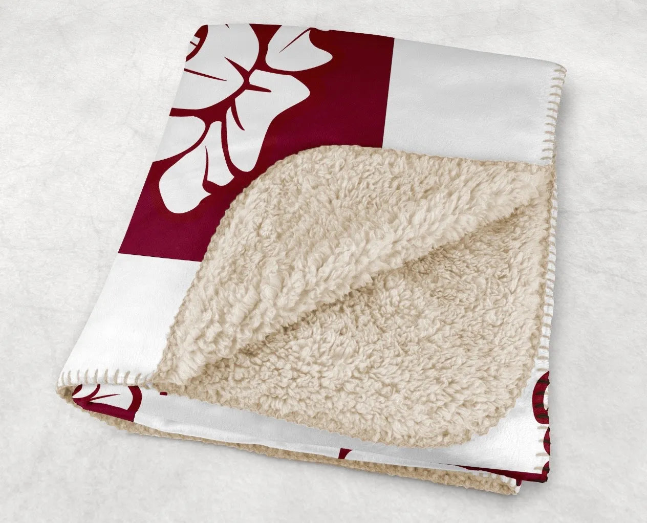 Pi Beta Phi Sherpa Blanket XL 60x80 - Carnation Frame | Pi Phi Gifts & Decor | Festive Fit Home