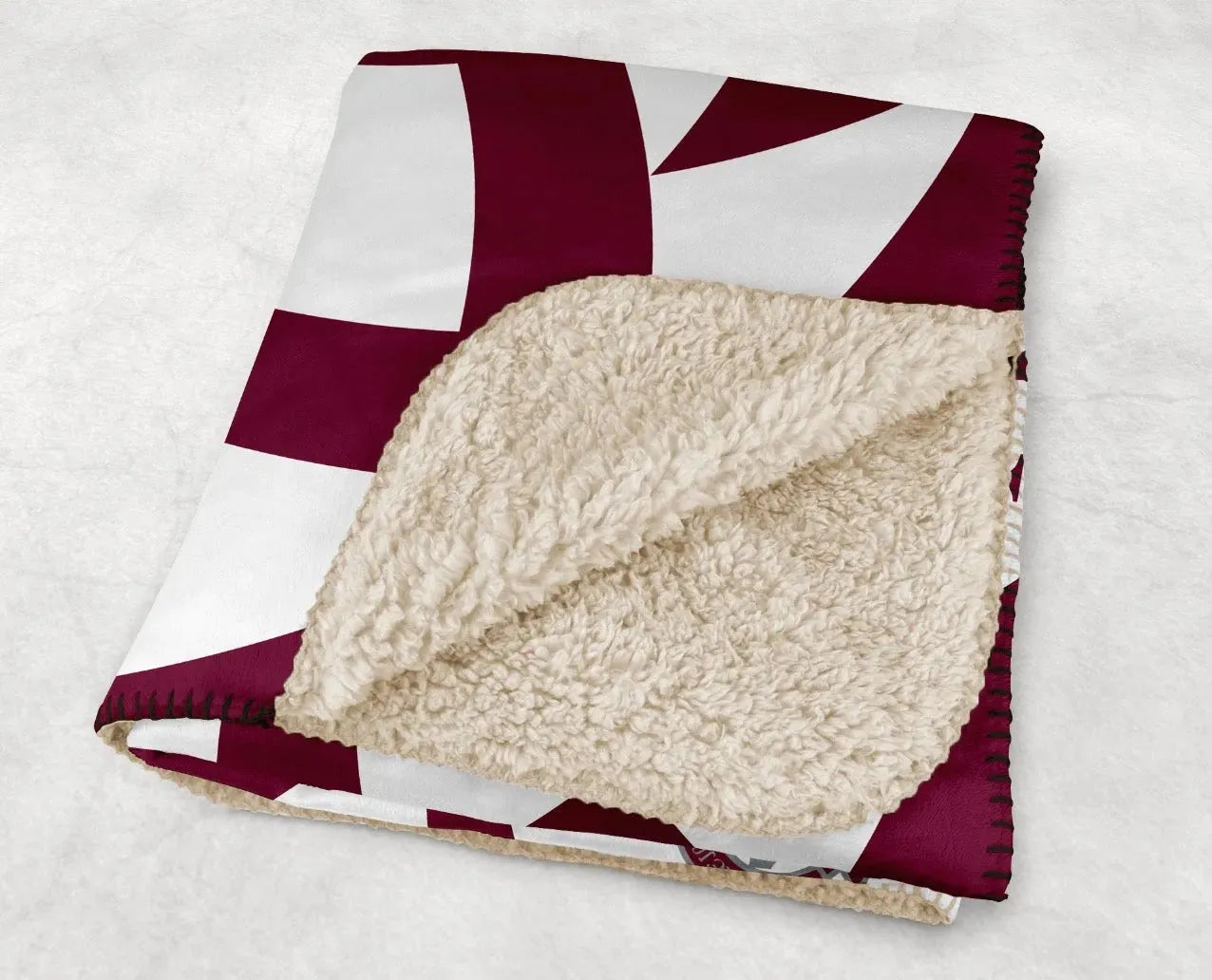 Alpha Phi XL 60x80 Sherpa Throw Blanket - Tribal Crest Throw Blankets