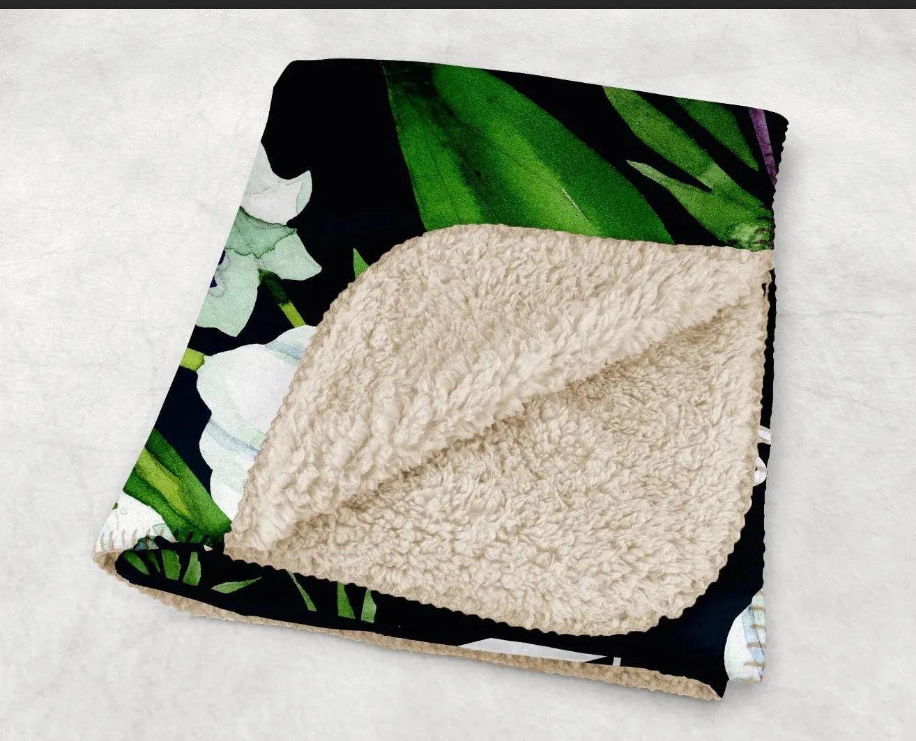 Alpha Phi XL 60x80 Sherpa Blanket - Lily Frame Throw Blankets