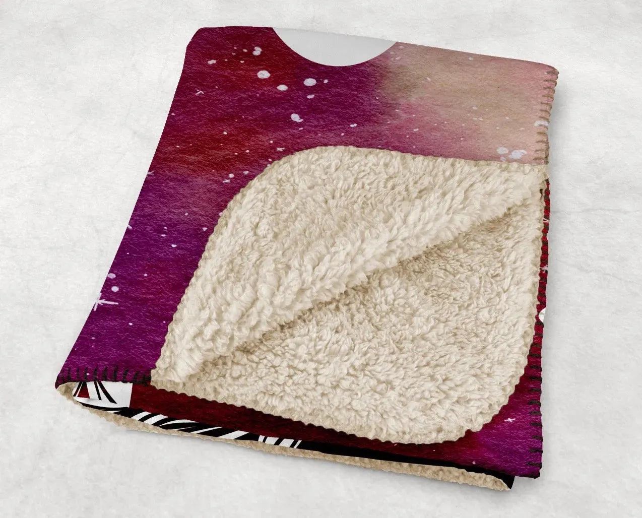 Alpha Phi XL 60x80 Sherpa Blanket - Ursa Major Bear Throw Blankets