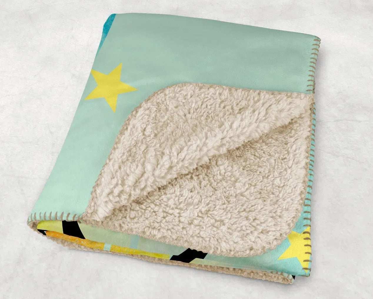 Alpha Phi XL 60x80 Sherpa Blanket - Sunset Constellation Throw Blankets