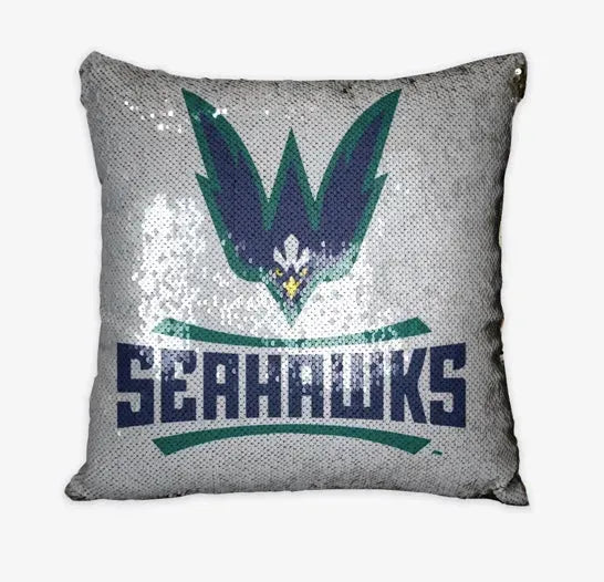 UNCW Seahawks Sequin Pillow Cover Pillow Covers