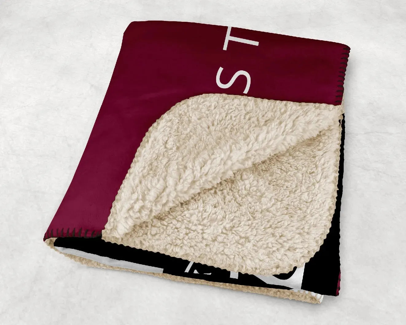 Alpha Phi XL 60x80 Tri Color Sherpa Throw Blanket Throw Blankets