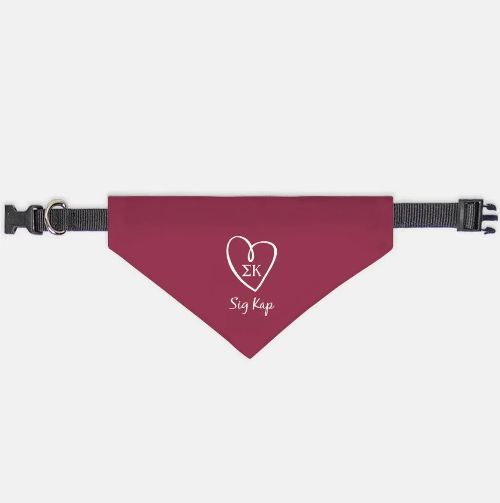 Sig Kap Pet Bandana - Maroon Pet Bandanas