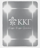 Kappa Kappa Gamma Blanket XL 60x80 Silver Flashing Lights | KKG Gifts & Decor | Festive Fit Home