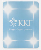 Kappa Kappa Gamma Sherpa Blanket XL 60x80 Light Blue Flashing Lights | KKG Gifts & Decor | Festive Fit Home