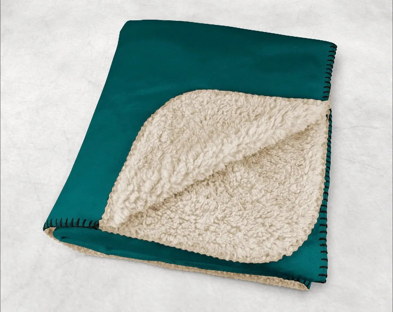 UNCW Teal Sherpa Blanket - 60"x80" Throw Blankets