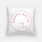 Kappa Delta Badge 18" Throw Pillow Cover | Kaydee Gifts & Decor | Campus Greek Fit