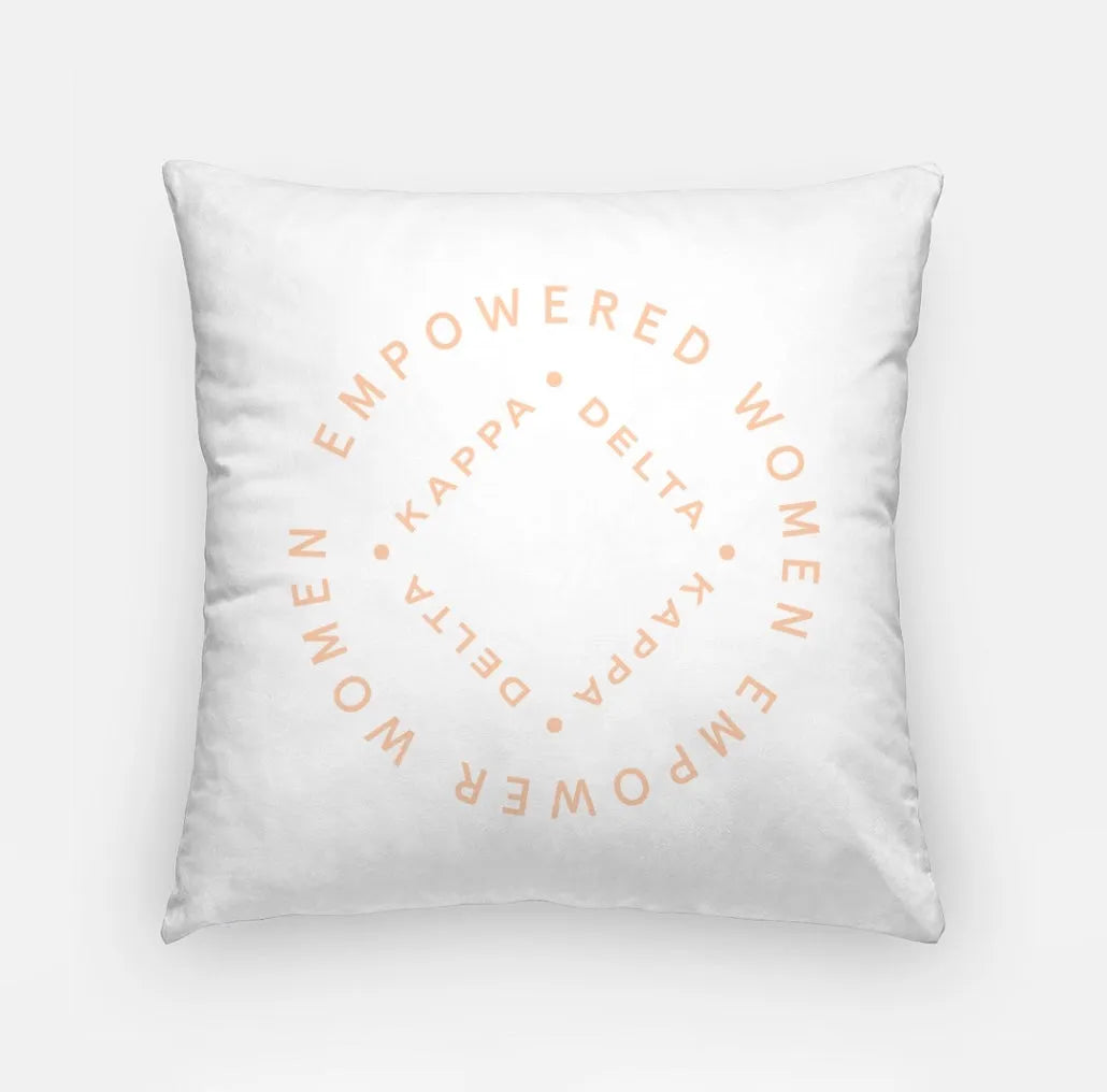 Kappa Delta Badge Throw Pillow Cover - 18" | Official Merchandise | Big and Little Gifts | Festive Fit Home