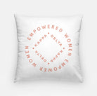 Kappa Delta Badge Throw Pillow Cover - 18" | Official Merchandise | Big and Little Gifts | Festive Fit Home