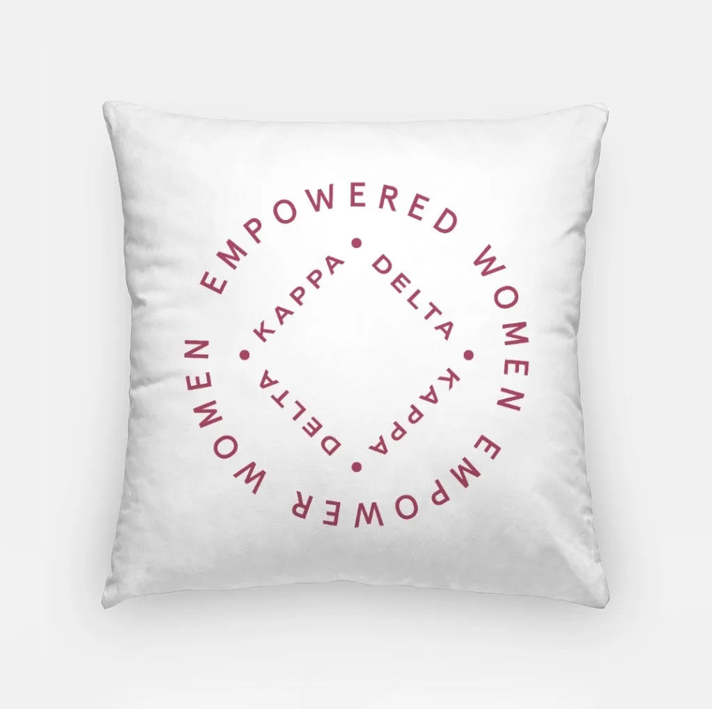 Kappa Delta Badge Throw Pillow Cover - 18" | Official Merchandise | Big and Little Gifts | Festive Fit Home