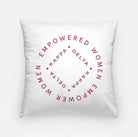 Kappa Delta Badge Throw Pillow Cover - 18" | Official Merchandise | Big and Little Gifts | Festive Fit Home