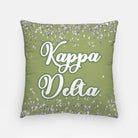 Kappa Delta Glitter Throw Pillow Cover - 18" | Custom Gifts and Decor | Festive Fit Home