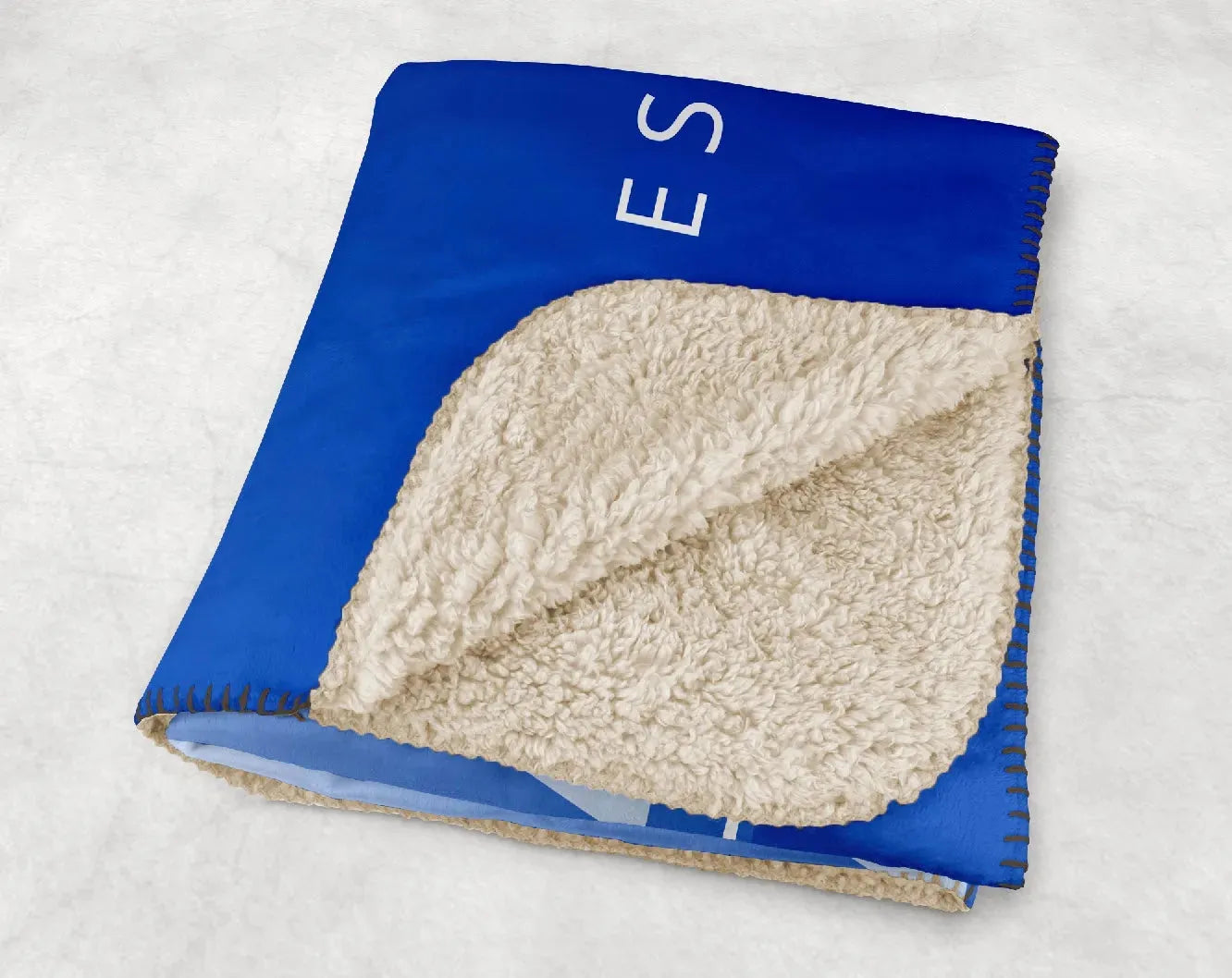 Tri Delta XL 60x80 Sherpa Blanket - Blue Gradient Throw Blankets