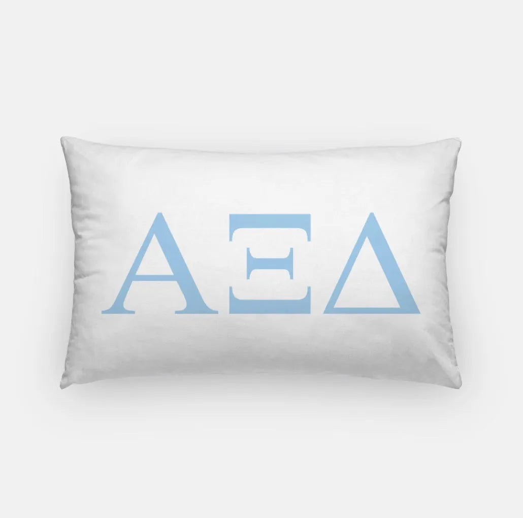 Alpha Xi Delta Lumbar Pillow Cover Greek Letters | Official Gift Shop | Custom Merchandise | Festive Fit Home