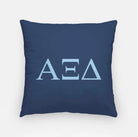 Alpha Xi Delta Blue Throw Pillow Cover - Greek Letters 18" | Custom Gifts | Dorm Decor | Festive Fit Home