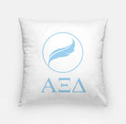 Alpha Xi Delta Blue Throw Pillow Cover - Greek Letters 18" | Official Gifts and Decor