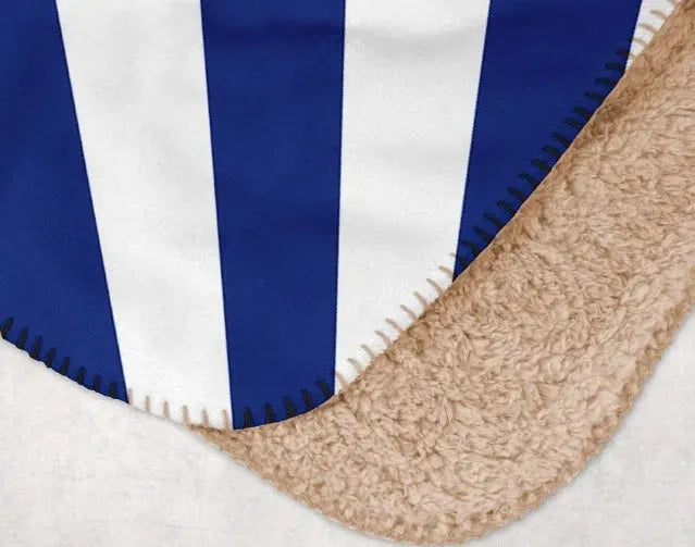 University of Tulsa XL 60x80 Sherpa Throw Blanket - Blue Starburst Throw Blankets