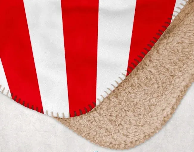 University of Tulsa XL 60x80 Sherpa Blanket - Red Starburst Throw Blankets