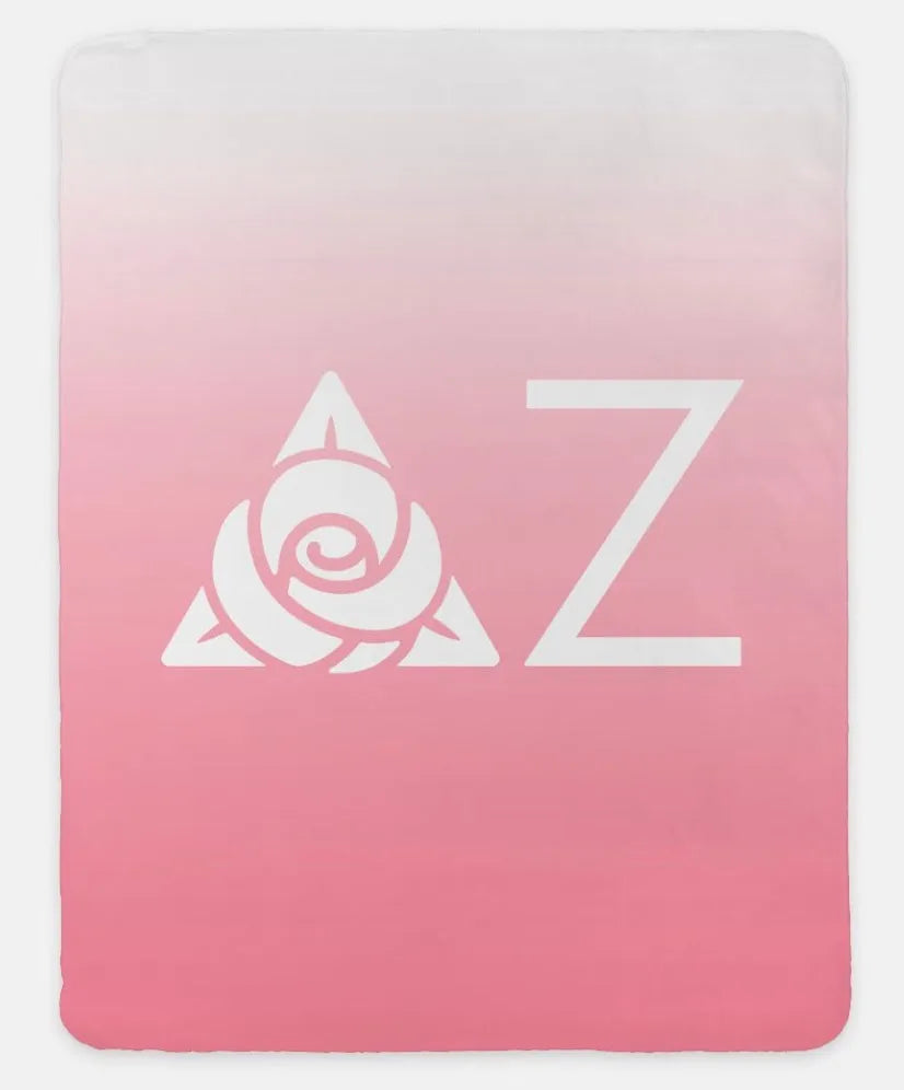 Delta Zeta Sherpa Blanket XL 60x80 Gradient | Official DZ Merchandise