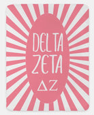 Delta Zeta Sherpa Blanket XL 60x80 Greek Letters Starburst | Gifts & Decor